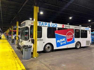 TARC buses parked in station