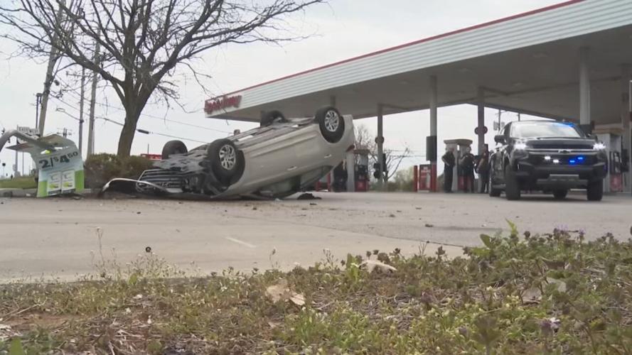 GEORGETOWN CHASE FLIPPED CAR