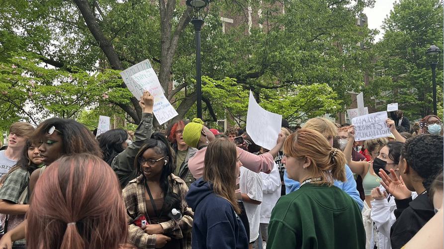 Students at some JCPS high schools protest looming Supreme Court