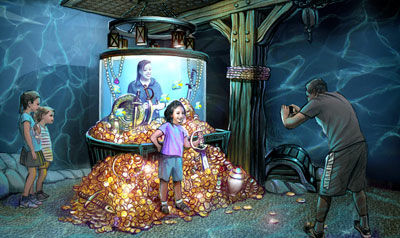 "Treasure Chest" zone of new Newport Aquarium exhibit