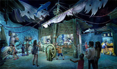 "Captain's Quarters" zone of new Newport Aquarium exhibit