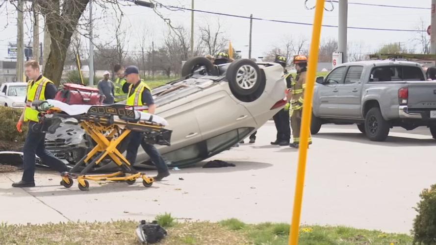 GEORGETOWN CHASE FLIPPED CAR
