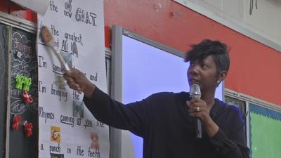 JCPS elementary teacher uses hip-hop to help students read, write