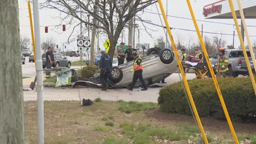 GEORGETOWN CHASE FLIPPED CAR