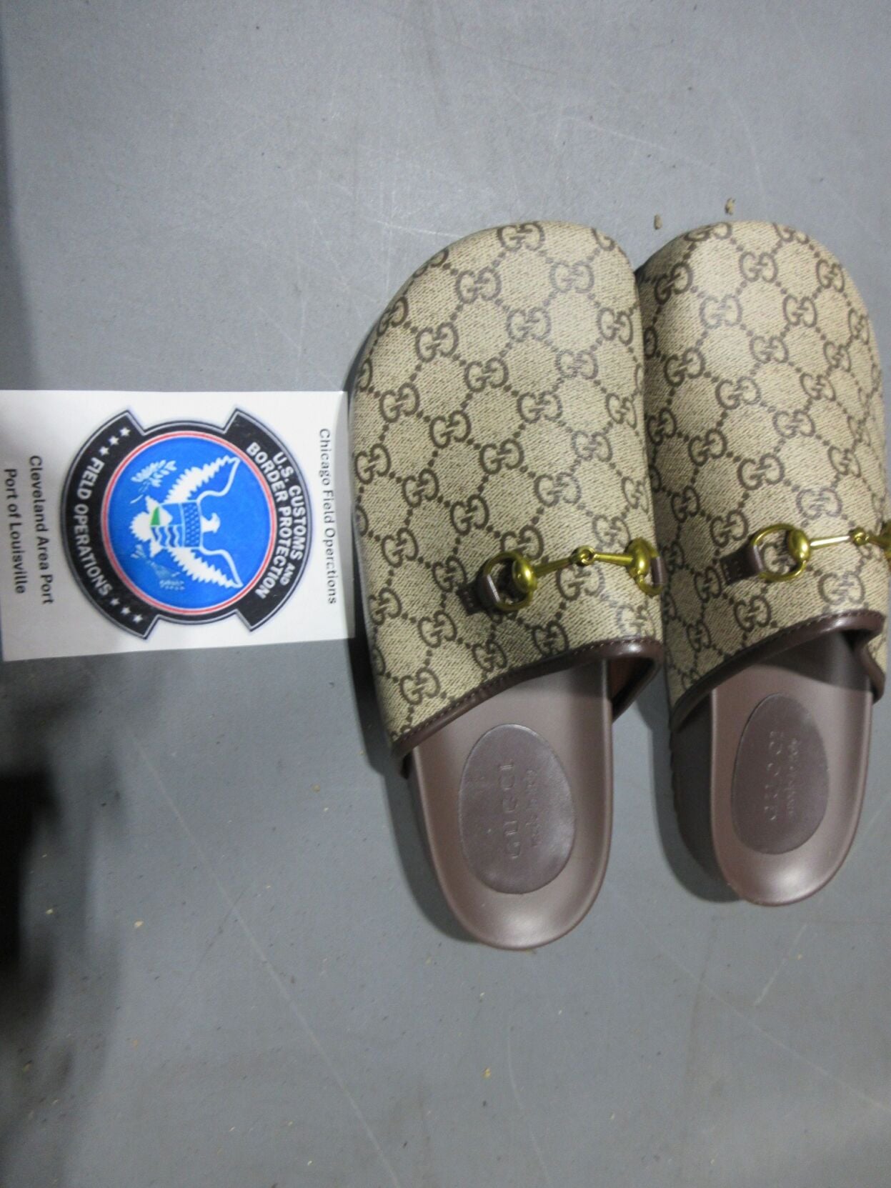 Counterfeit shoes seized by CBP Aug. 18