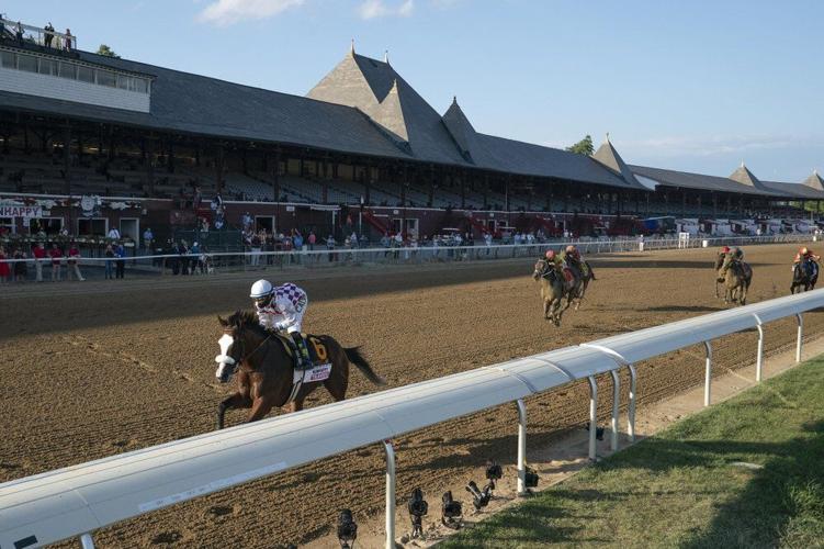 Tiz the Law (6), with Manny Franco up, wins the Travers Stake