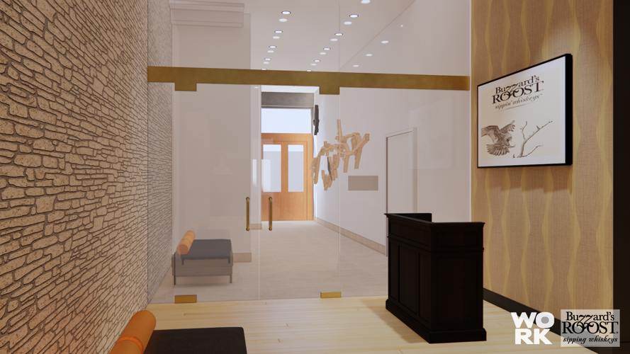 Buzzard's Roost Sipping Whiskeys downtown Louisville micro-distillery rendering