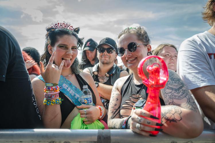 A fan celebrates her birthday at the Louder Than Life Festival on September, 21, 2025 in Louisville, Kentucky (67 of 175).jpg