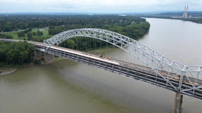 Sherman Minton construction drone view