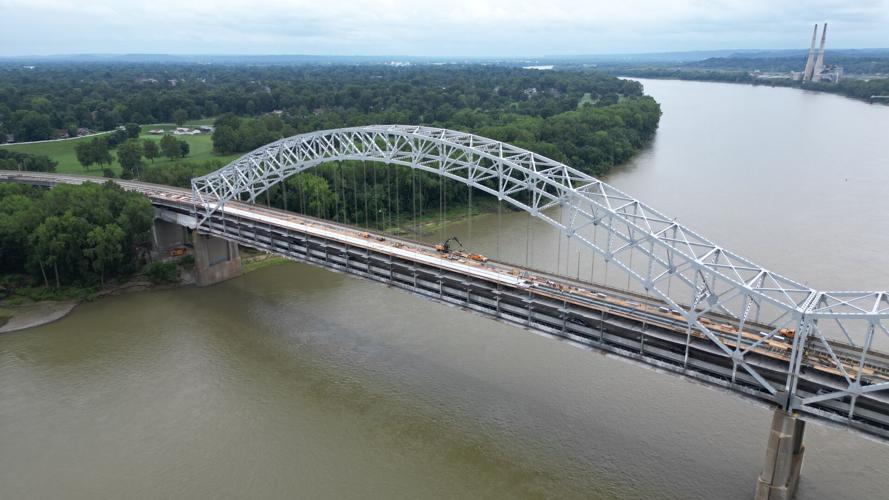 Sherman Minton construction drone view