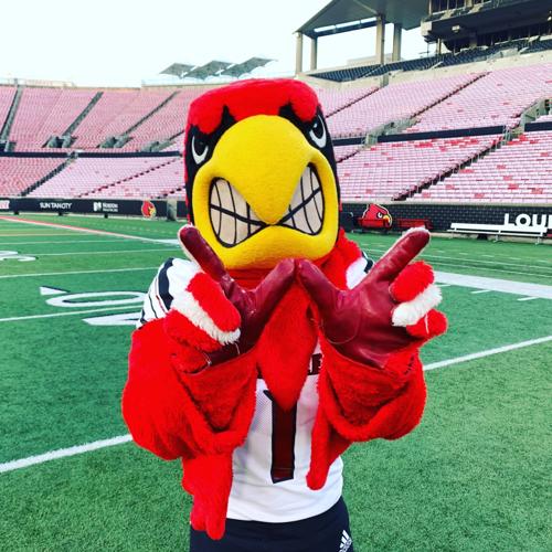 Cardinal Mascot Poses for Camera - 9-13-19.jpg