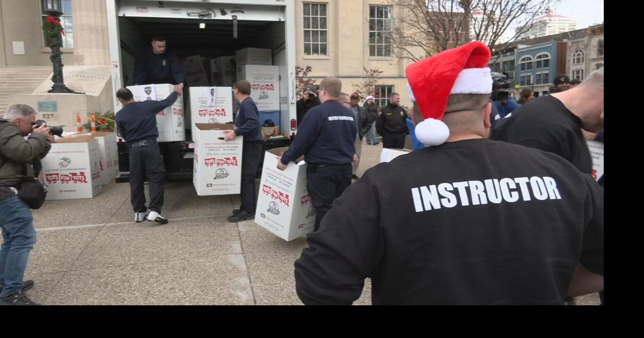 12hour Toys for Tots donation challenge held at Louisville's Metro