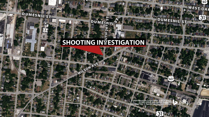 Map of shooting scene at 26th and Wilson in Louisville, Kentucky