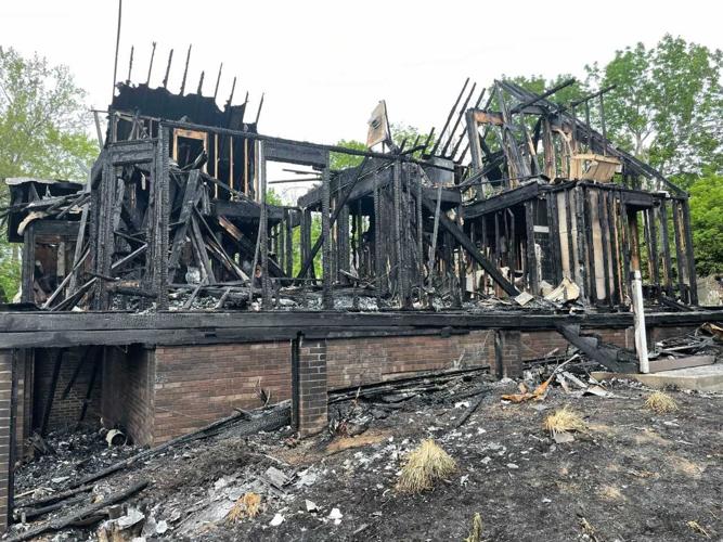 The Ratliff family home in Winchester, Kentucky, after the housefire