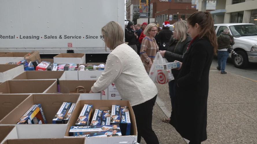 12hour Toys for Tots donation challenge held at Louisville's Metro