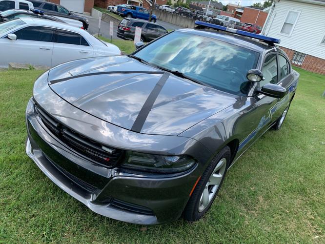 Cruiser that was assigned to Ofc. Thomas Elmore of the Shelbyville Police Department