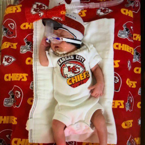 Kansas City hospital babies dressed as Chiefs players ahead of Super Bowl