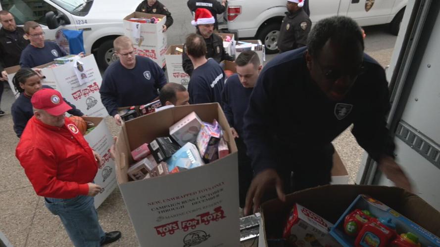 12hour Toys for Tots donation challenge held at Louisville's Metro