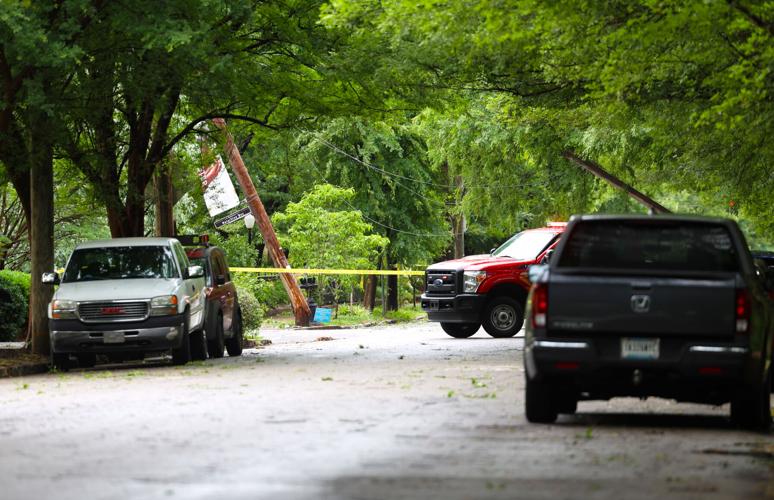 Downed power lines in Louisville
