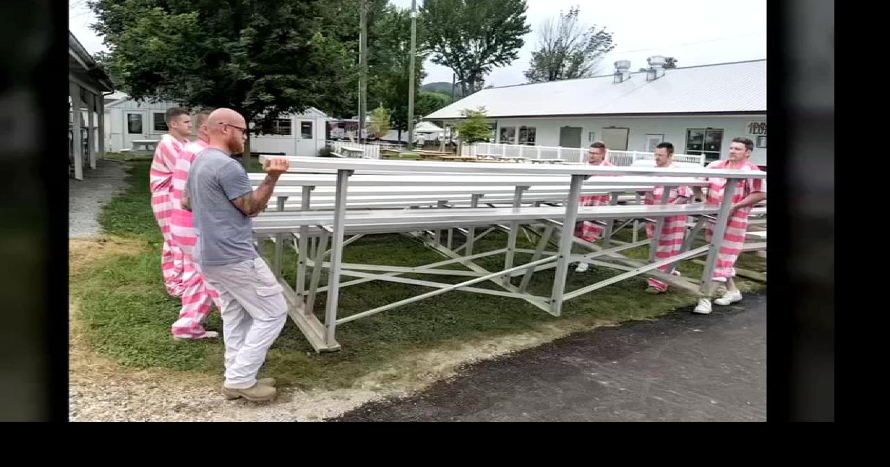 Jackson County inmates help clean and set up fairgrounds News from