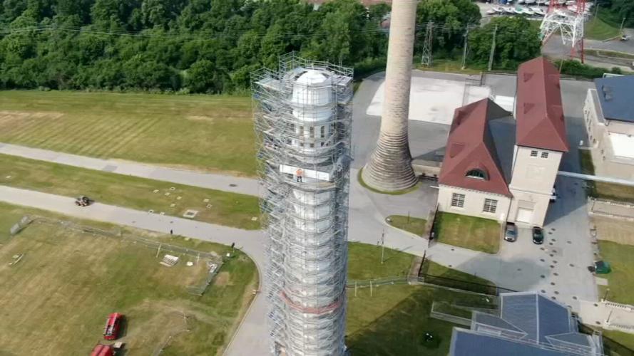 Renovation taking place at the Louisville Water Tower