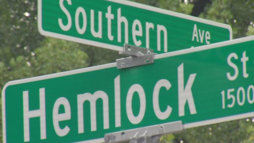 Southern Avenue and Hemlock Street signs (6-21-20)