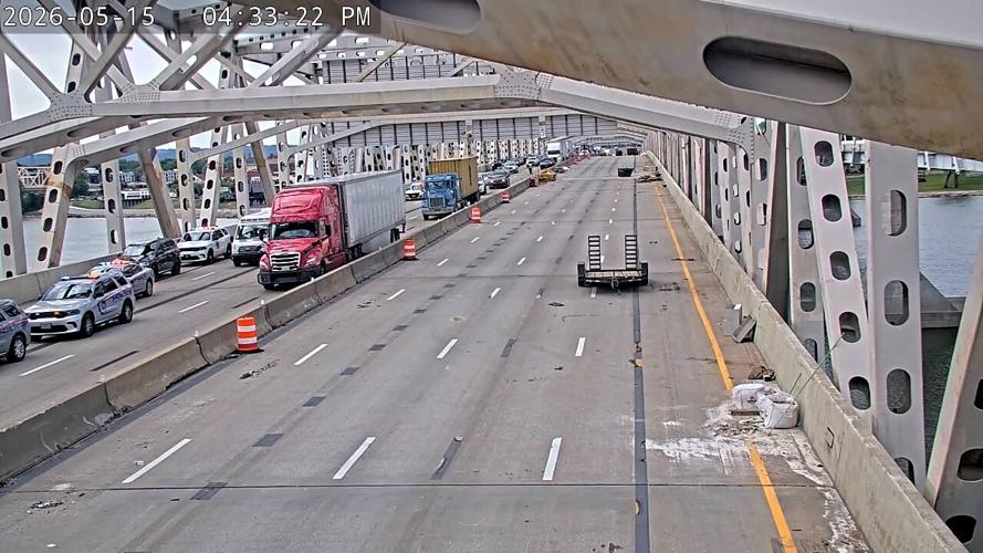 TRIMARC image showing police pursuit ending on I-65 South - 5.15.26