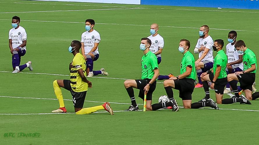 LouCity FC anthem kneeling