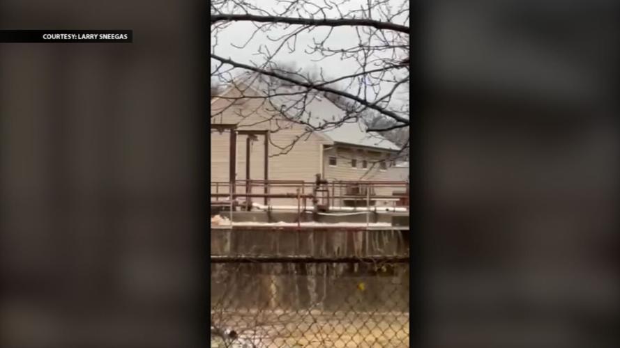 Wastewater treatment plant overflowing in Hillview, video from Larry Sneegas