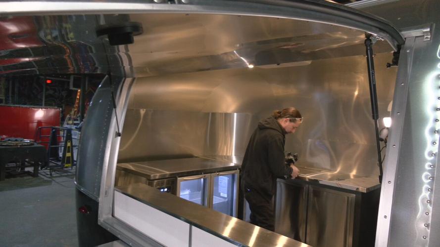 Airstream trailer turned into food truck