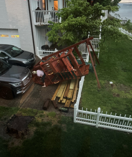 Prospect swingset down.