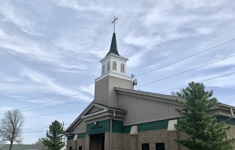Church at backside of Churchill Downs