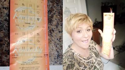 Bullitt County resident Sarah Whitlow with invalid Tic Tac Cash ticket from Kentucky Lottery (Dec. 2020)