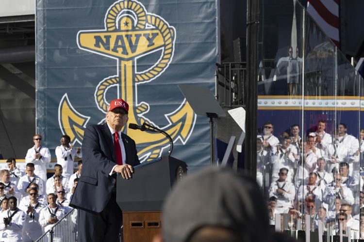 Potus Trump on USS Truman for Navy's 250th 10-5-2025
