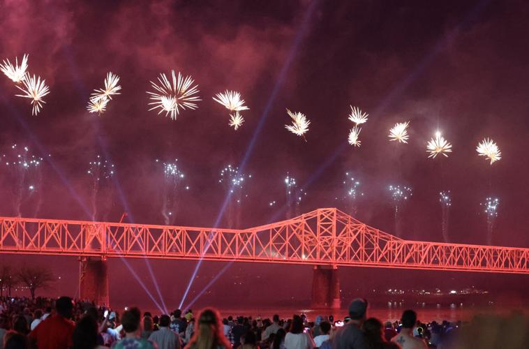 Fireworks on Second Street Bridge