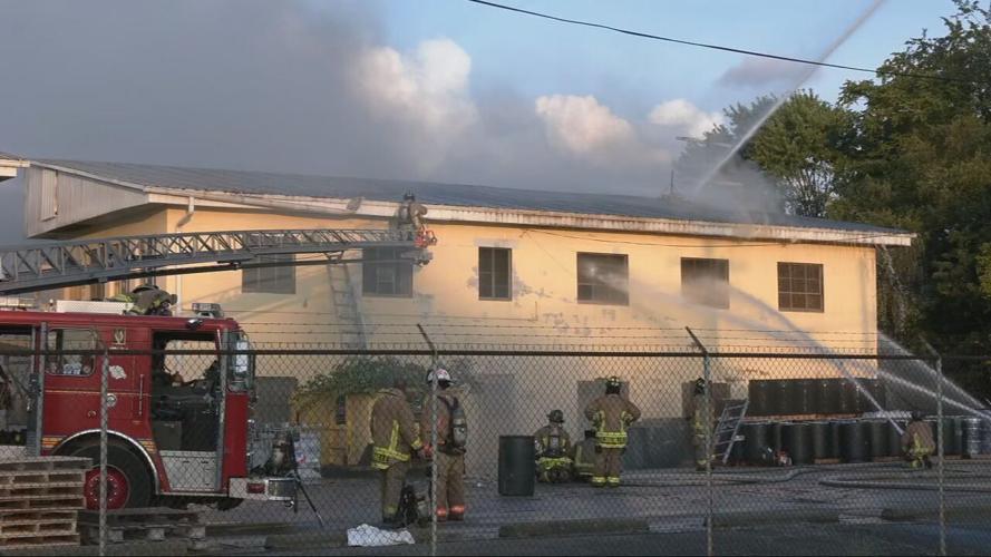 South 26th and Howard Streets fire at Lanning Chemical