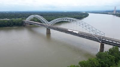 Sherman Minton construction drone view