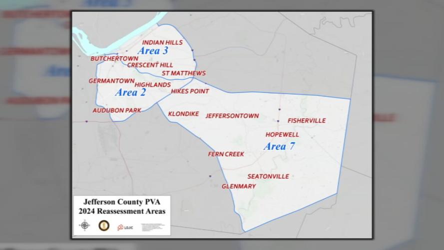 Jefferson County PVA 2024 reassessment map