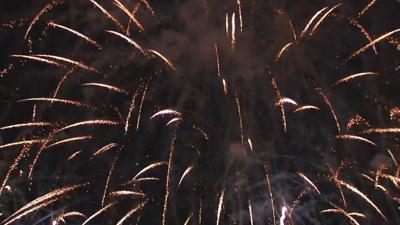 Fireworks fill the sky during Thunder Over Louisville 2021