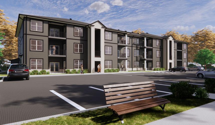 Rendering of Crossings at Mill Creek affordable housing complex