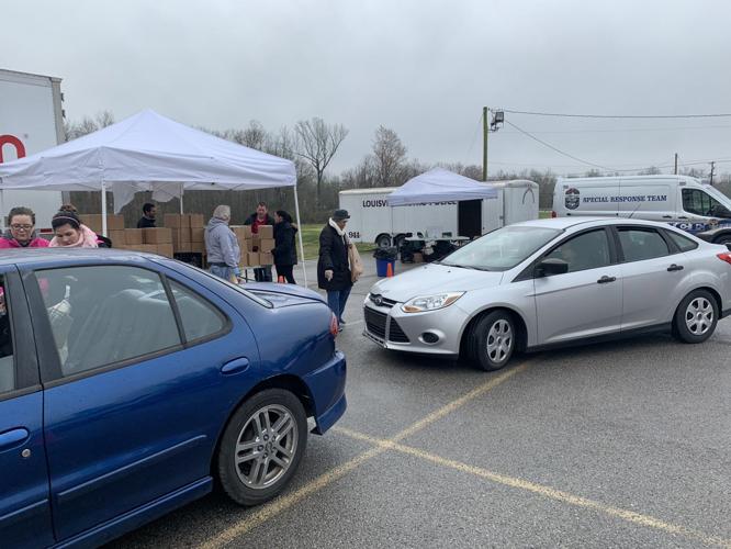 Meals on Wheels frozen meal pickup for seniors - March 18, 2020 - COVID-19 coronavirus pandemic