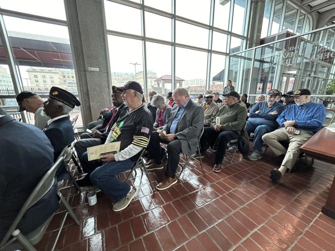 Morgan McGarvey pins Vietnam Veterans - 11.7.24