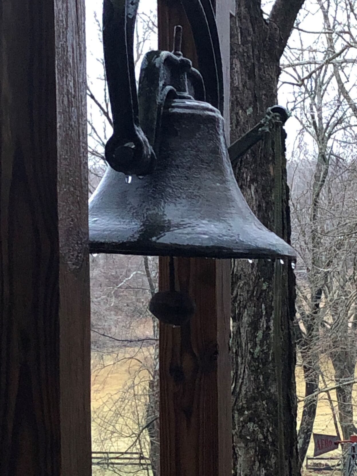 Ice on bell in Floyds, Knobs