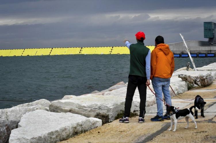 Venice MOSE yellow flood gates