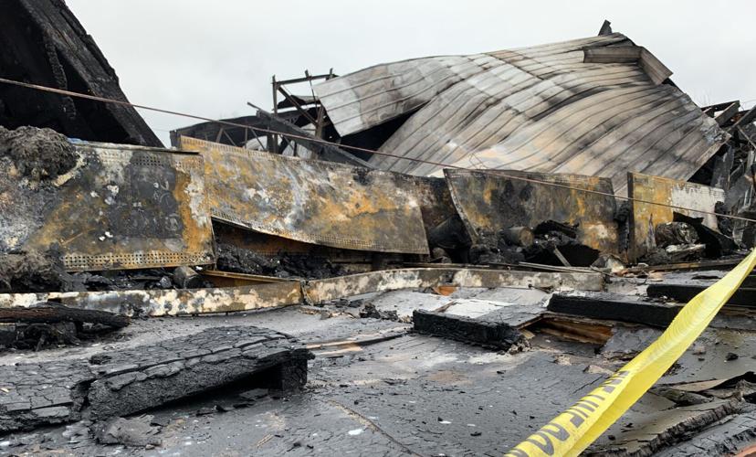 March 31, 2022 fire damage at Vail's True Value Lumber Company in Scottsburg, Indiana