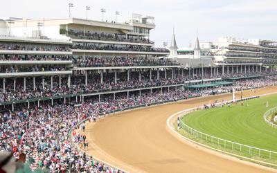Crowd at Churchill Downs before Derby race.JPG