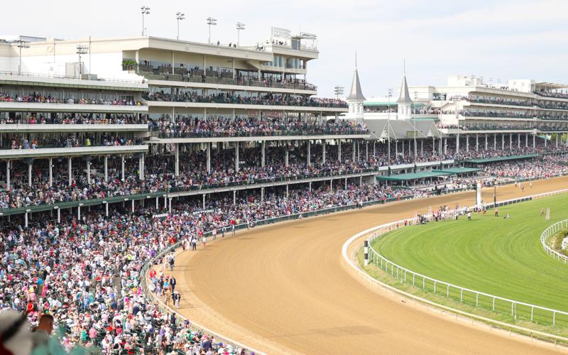 Crowd at Churchill Downs before Derby race.JPG