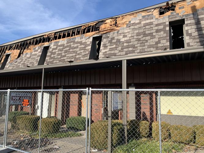 Aftermath of Dec. 20, 2020 fire at Jeffersonville building at the corner of East Court Avenue and Spring Street