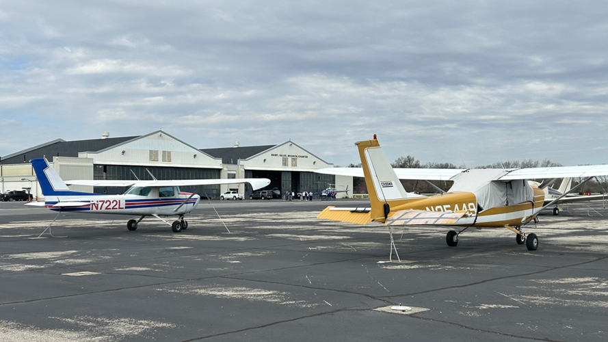 Planes parked at Bowman Field