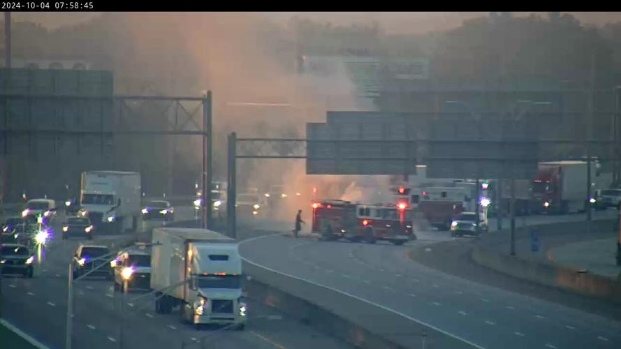 Interstate 65 north car fire